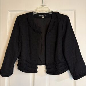 Karl Lagerfeld Tweed Cropped Dress Jacket Womens
